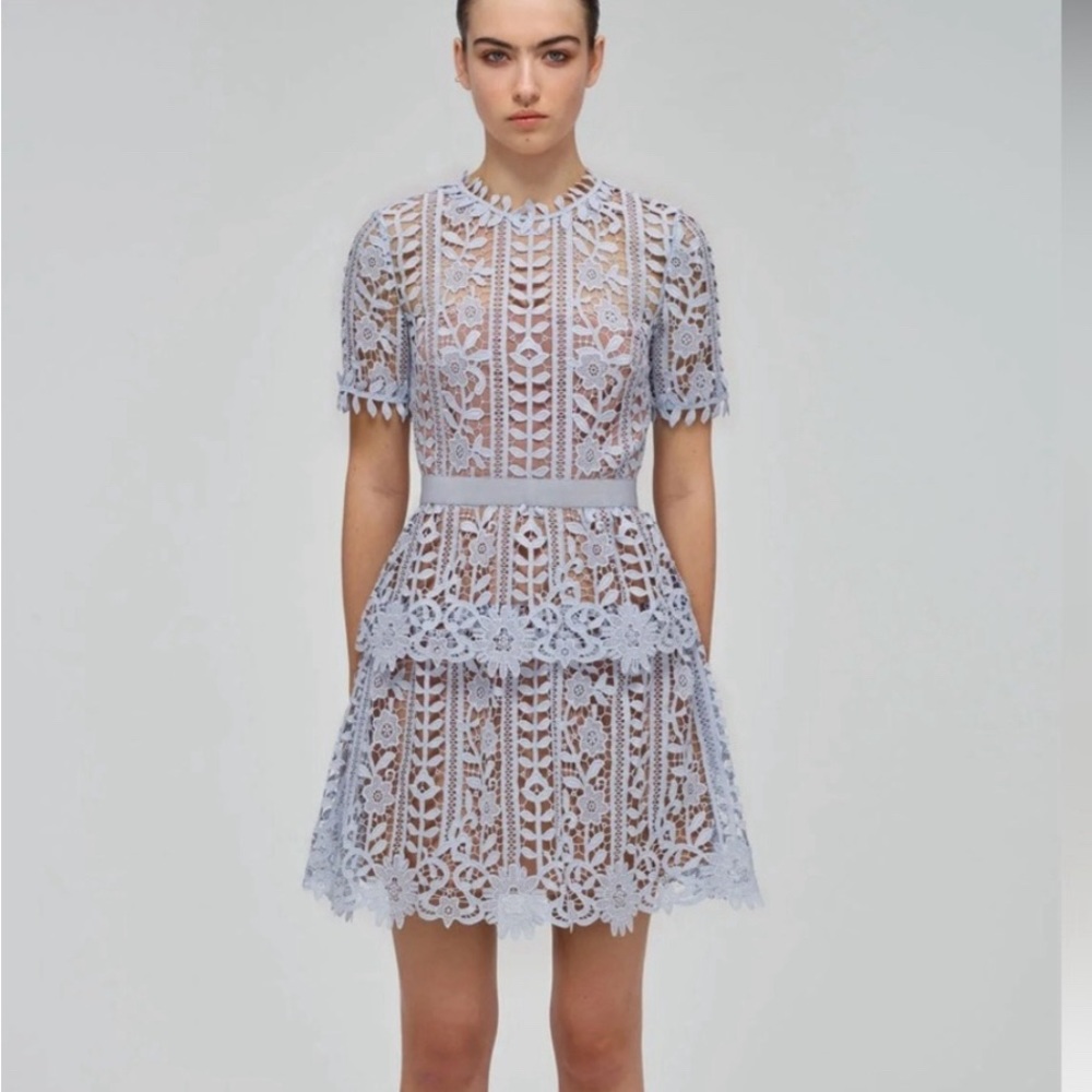NWT Self Portrait Geo Guipure Mini Dress (50% off)